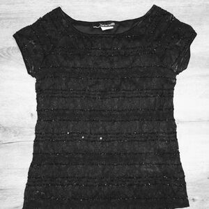 Black sparkly stretch top Sz  Large -1x